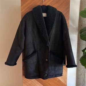 Aritzia Wilfred Free Faux Suede Coat